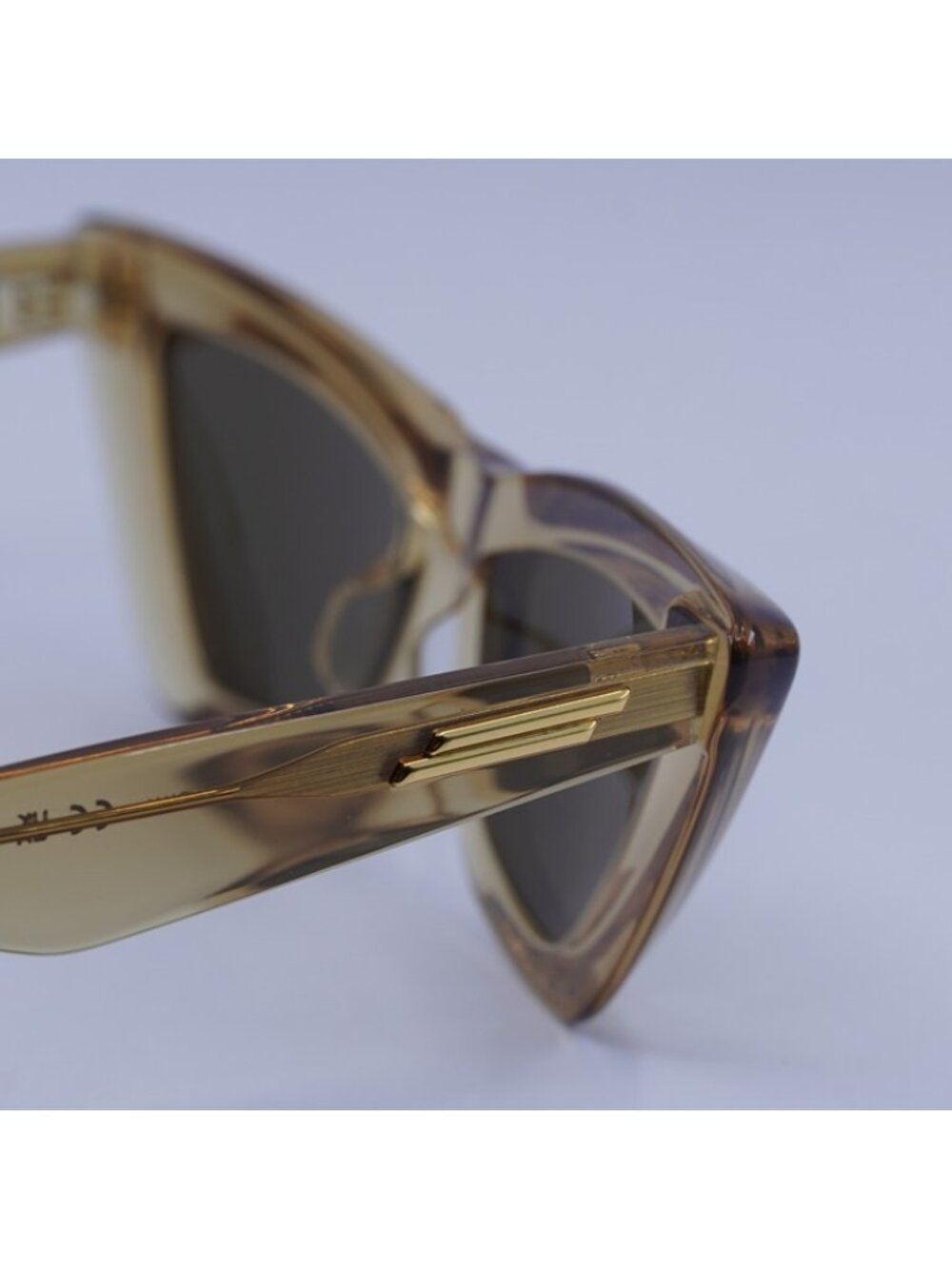 Bottega Veneta BV1101S 007 Sunglasses Brown Cat Eye Frame, Gold Lenses - Picture 9 of 12